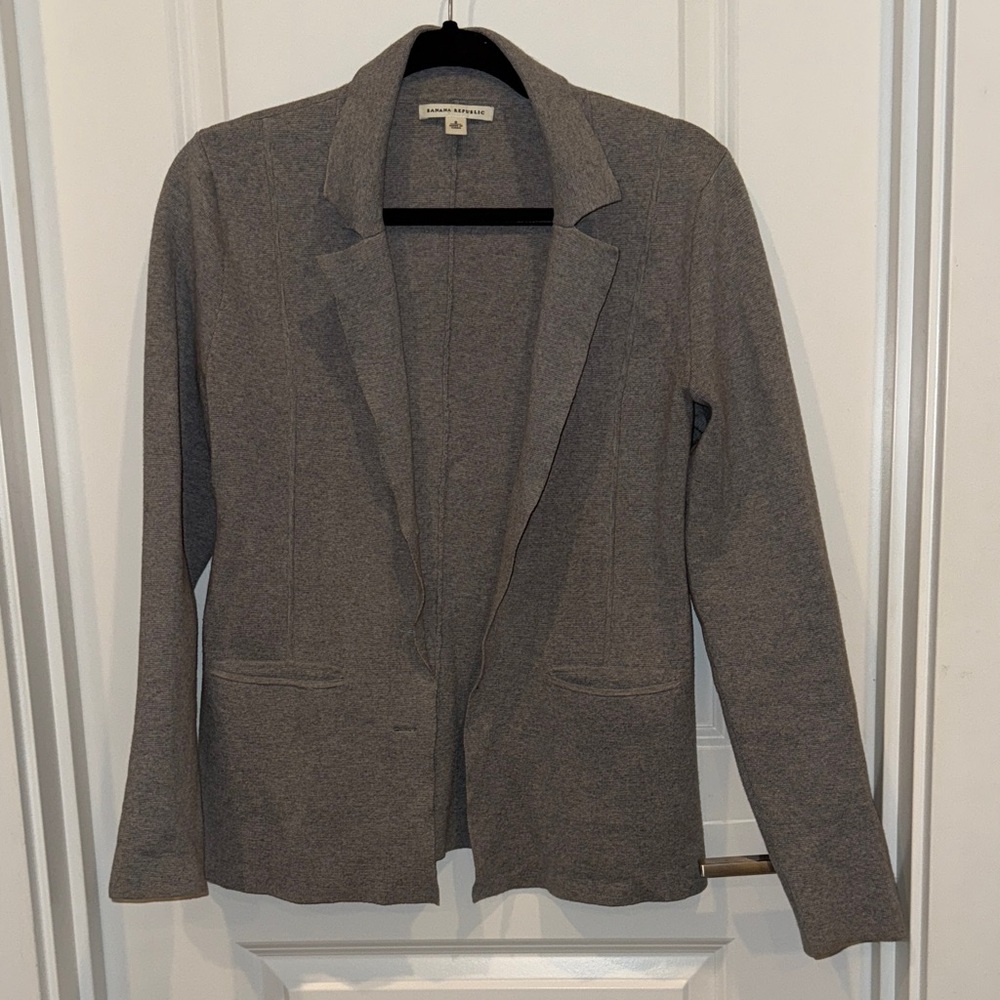 Banana Republic Gray knit Suit Jacket size Sm